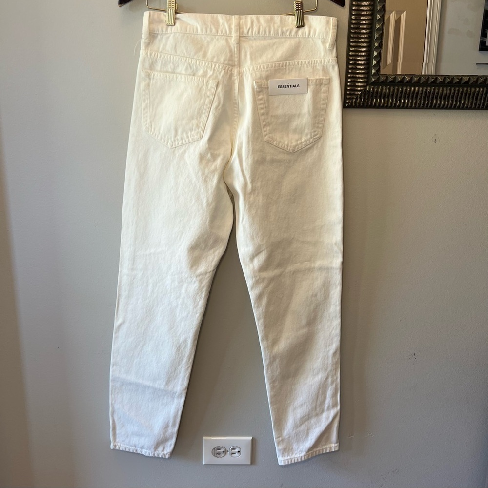 Zara Jeans White Button Up Straight Leg Woman’s Size 38 NWT - Picture 5 of 13